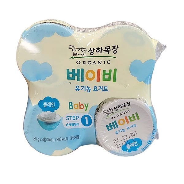 상하유기농 베이비 플레인 85g x 4 x 2개
