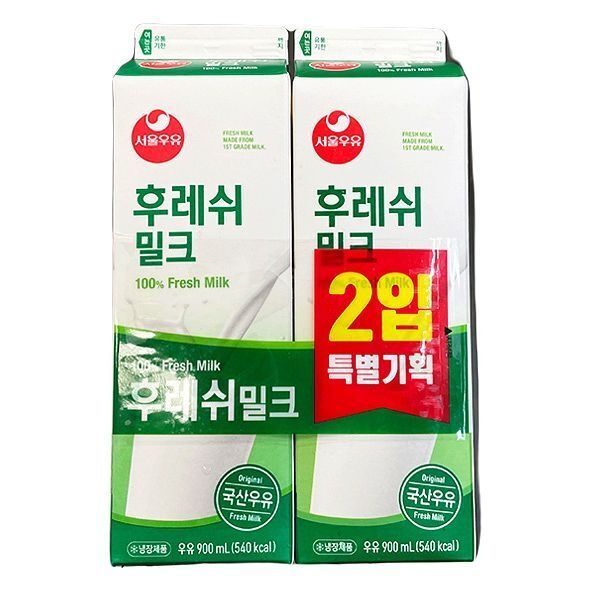 [서울우유] 후레쉬 밀크 기획(900ml X 2) 1800ml