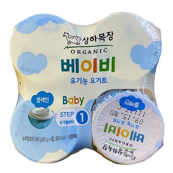 상하목장 유기농 베이비 플레인 85g*4 x 2개