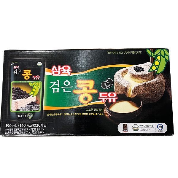 [삼육] 검은 콩 두유(190ml X 20입) 3800ml
