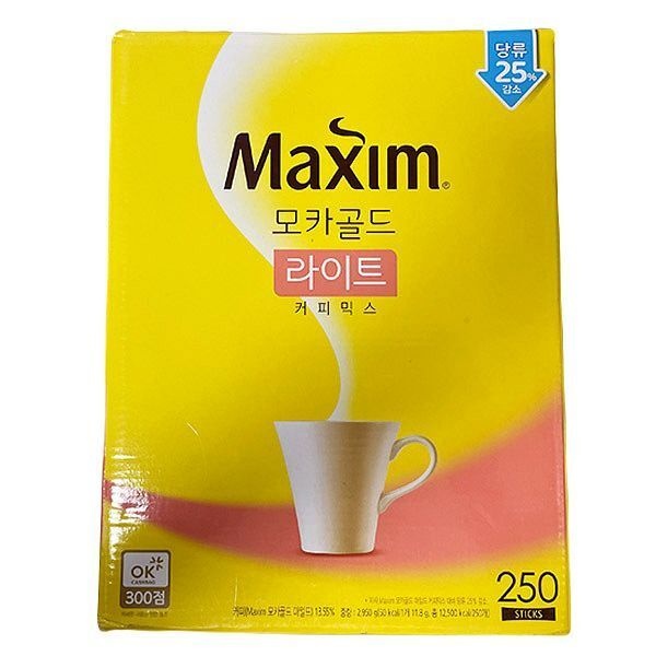 [맥심] 모카골드 라이트 커피믹스 250입 x 1개