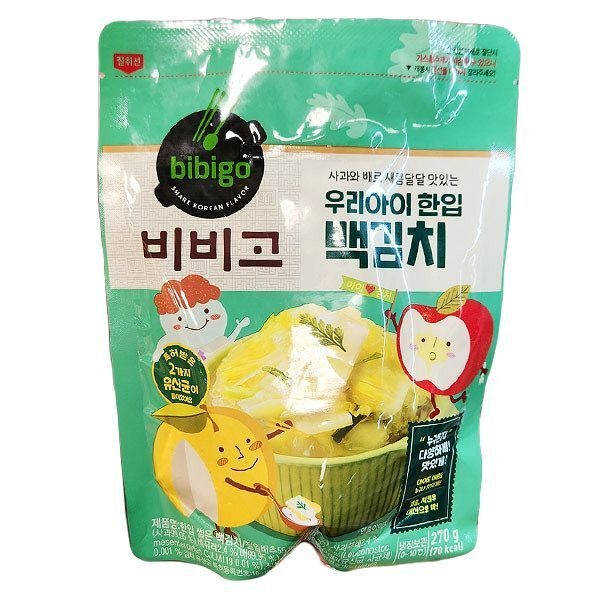 CJ 비비고 우리아이 한입 백김치 270g x 2개