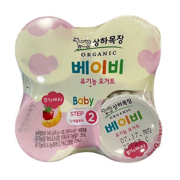 상하목장 유기농 베이비 딸기_바나나 85g X 4개입