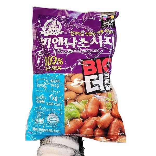 목우촌 BIG 주부9단 비엔나소시지 1kg x 1개