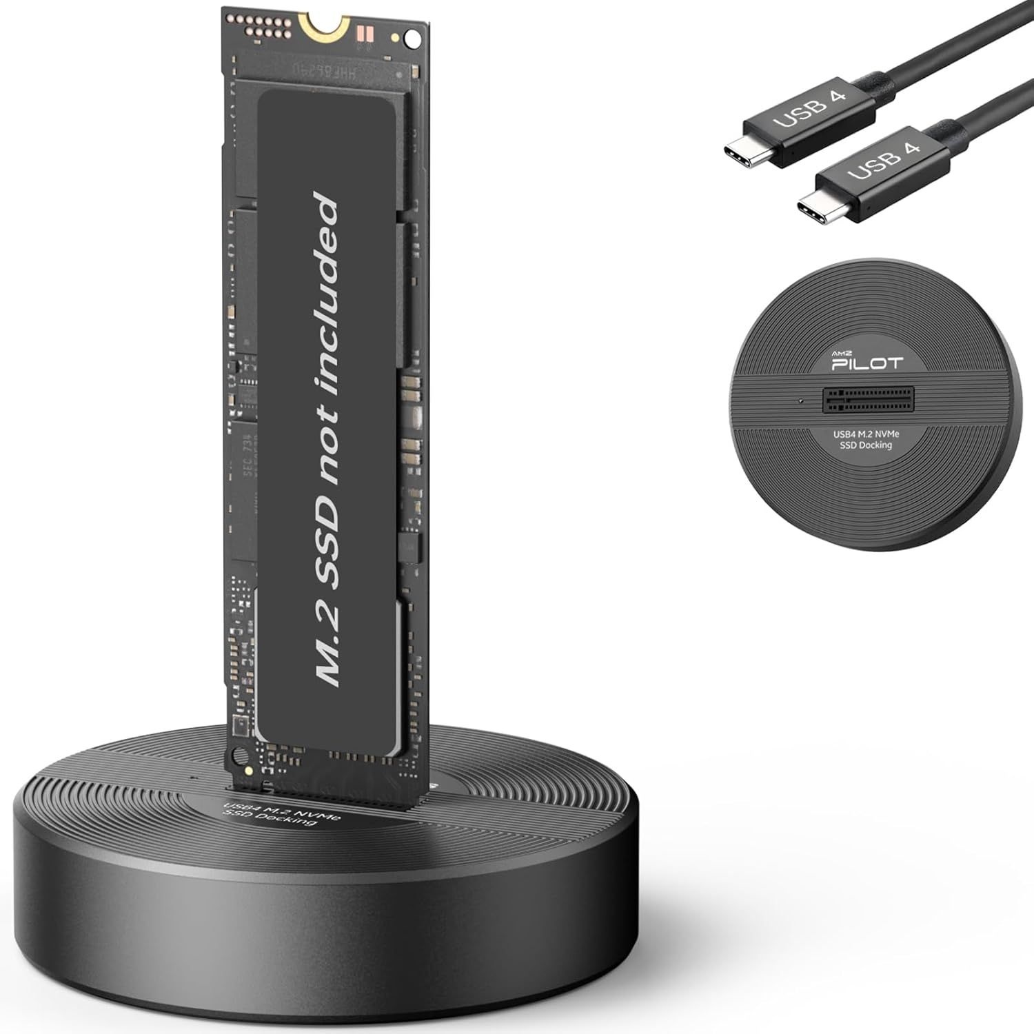 40Gbps USB 4 M.2 NVMe SSD-USB C 도킹 스테이션, M 2 키용 M2 리더 어댑터, B+M 키 PCIE SSD 도크, 22110 2280 2260 2242 2230