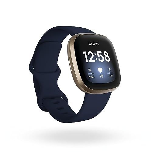 [해외] Fitbit Versa 3 건강 및 피트니스 스마트워치 GPS 내장 24시간 심박수 측정 Alexa 6일 이상 배터리 수명 미