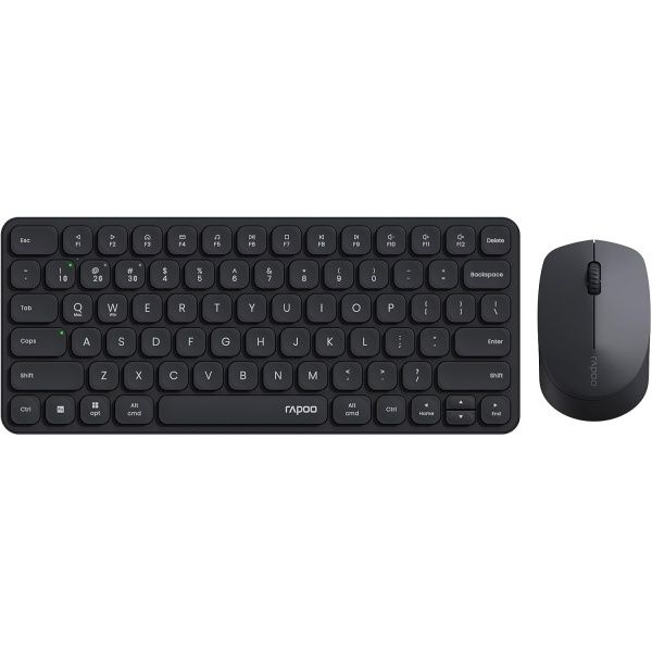 Rapoo 9010M 멀티 디바이스 키보드 및 마우스 콤보, Windows/Mac/Linux/Chrom용 2.4GHz/Bluetooth 5.0/4.0 무선 세트, 4개 지원, 로우