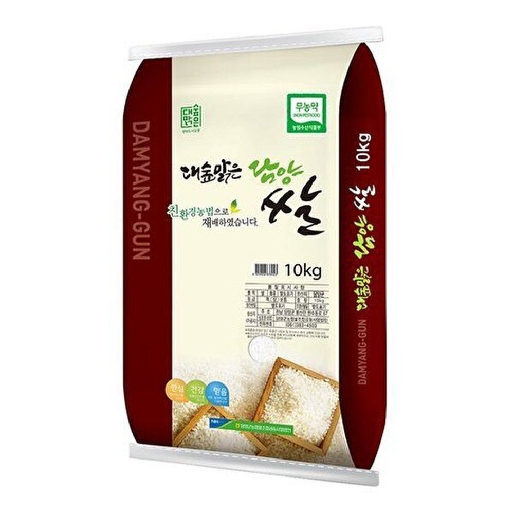 25년산 햅쌀 담양농협 대숲맑은 무농약쌀상등급 10kg 1개 국내산