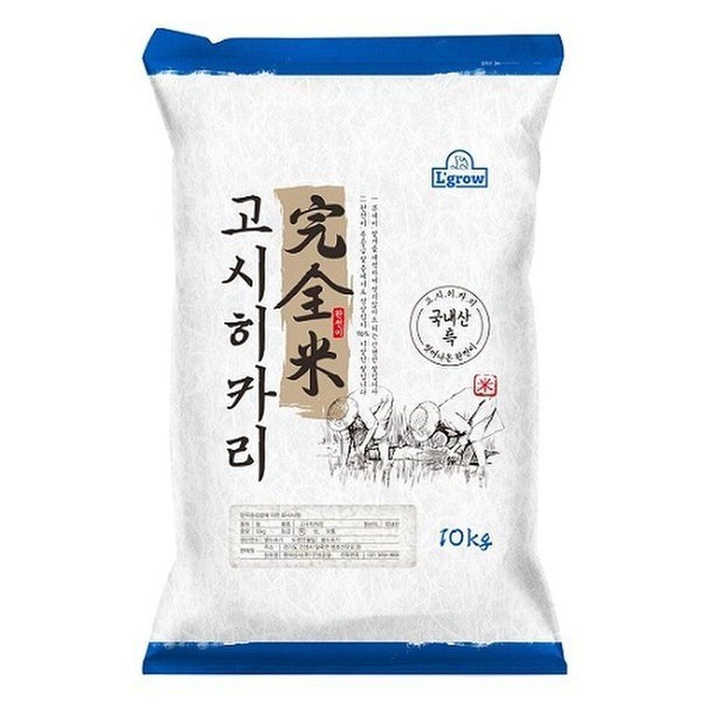 25년산 햅쌀 씻어나온 완전미 고시히카리 특등급10kg 1개 국내산