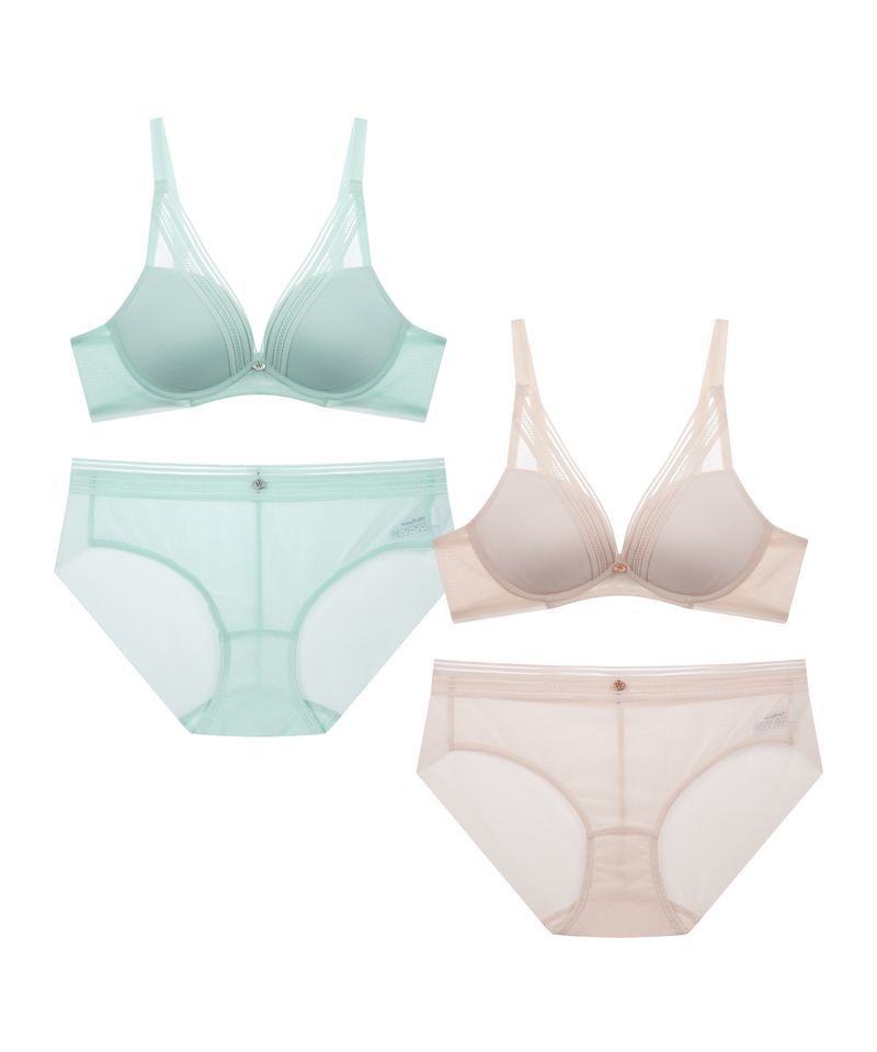 WONDERBRA 2PACK 딥브이 브라팬티 세트 XPF678