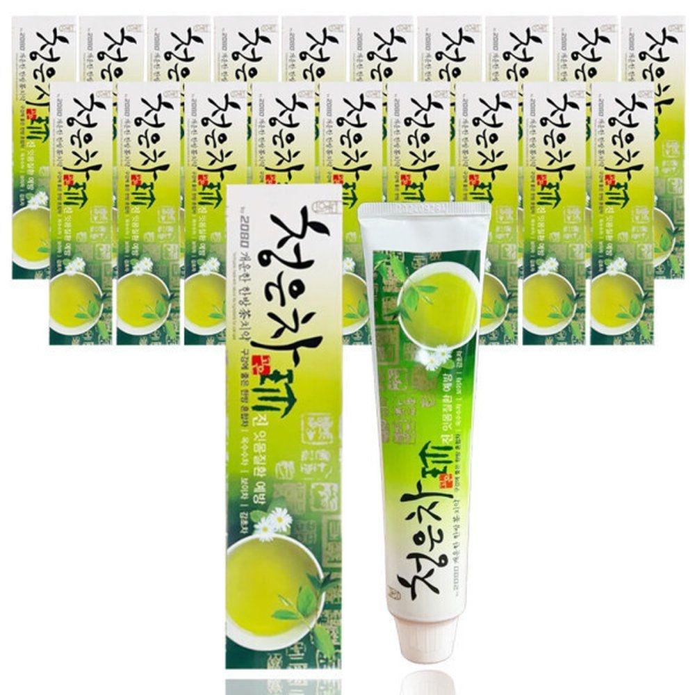 2080 청은차 치약 120g x 20개 충치케어 대용량 케이스