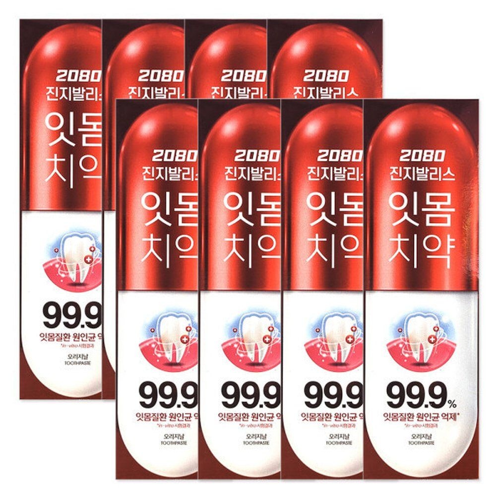 치약 2080 진지발리스 오리지널 125gX8개