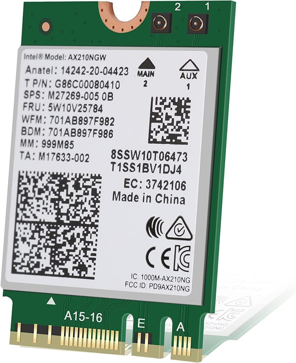노트북용 인텔 AX210 트라이밴드 Wi-Fi 6E 블루투스 5.3 네트워크 카드