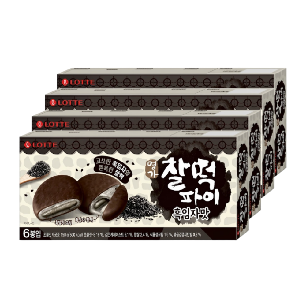 롯데리아 롯데 찰떡파이 흑임자 150g x 4개