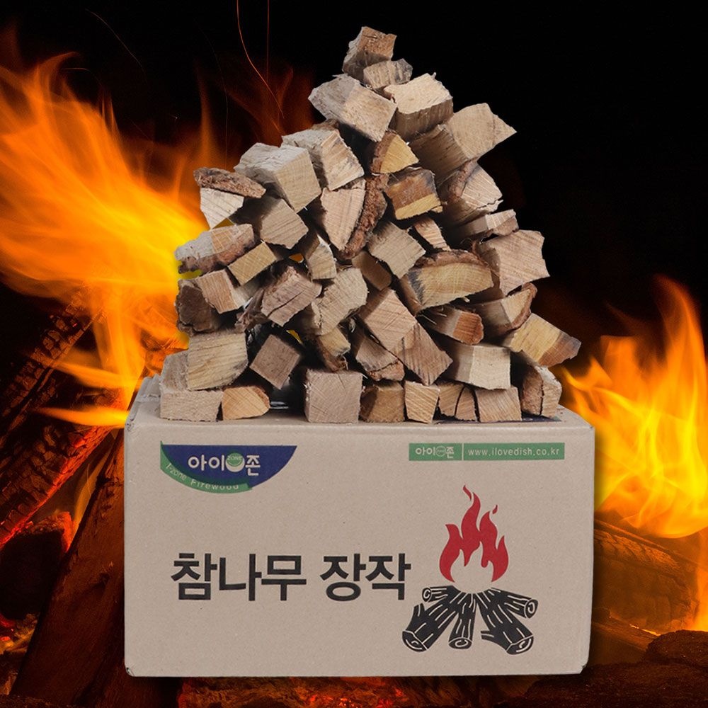 국내산 참나무 장작 10kg 캠핑 업소용 야외용 나무 장작 숯