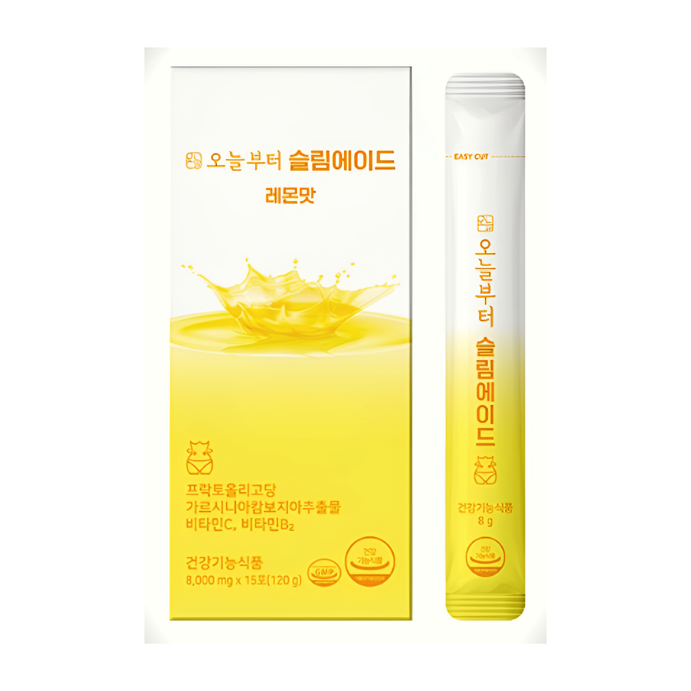 오늘부터 슬림에이드 다이어트보조제 레몬맛 8000mg x 15포, 4박스