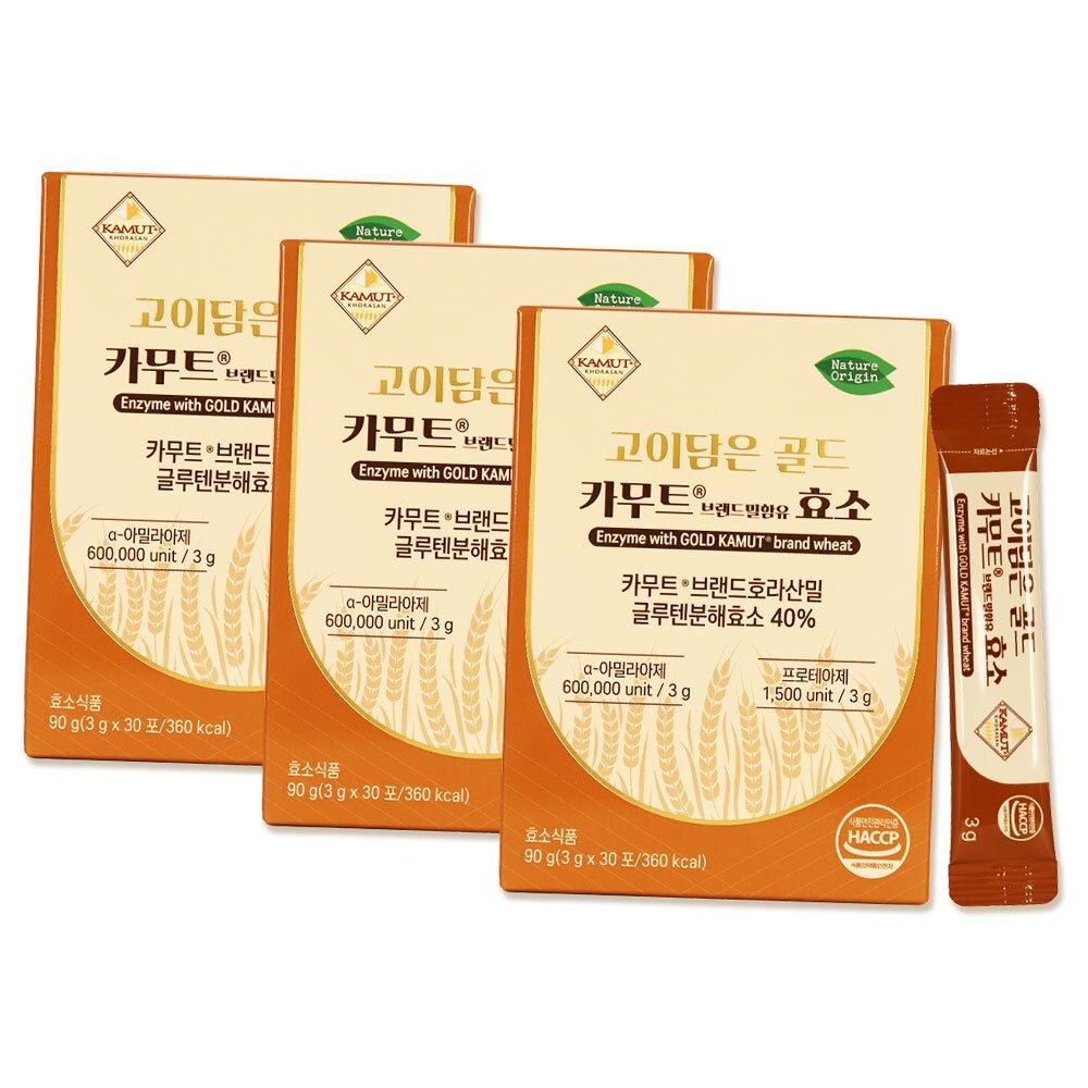 카무트 곡물발효 효소 분말 스틱 3g 30포 3팩