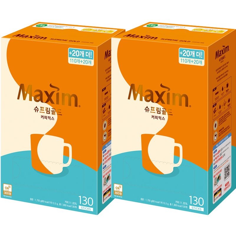 맥심 동서 맥심 슈프림골드 커피믹스 130T X 2개