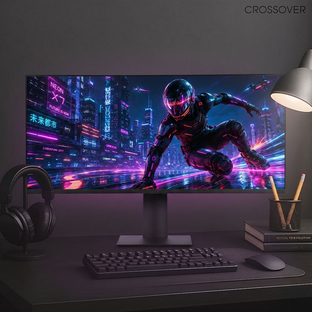 크로스오버 34U5iM FAST-IPS 200Hz UWQHD USB-C 86cm 울트라 와이드 퀀텀닷 게이밍 모니터 무결점