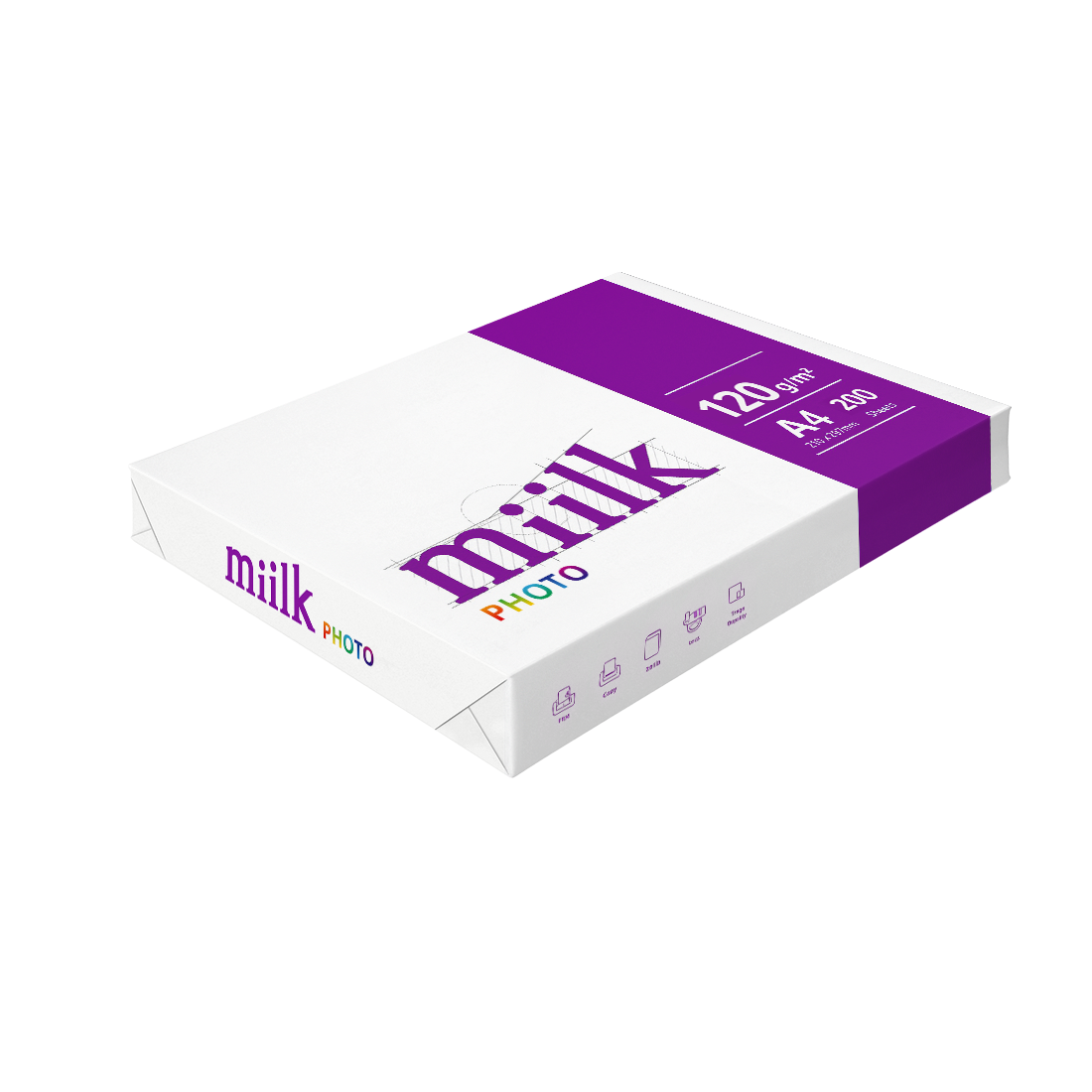 밀크 120g A4용지 A4복사용지 1권 200매 밀크지 두꺼운종이 캘리그라피용 종이