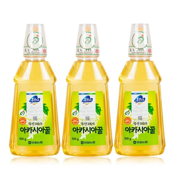 [영월농협] 아카시아 벌꿀 튜브꿀 500gx1/2/3/4/5통 (아까시꽃꿀)