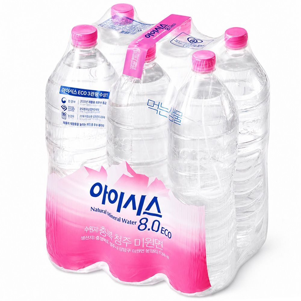 아이시스 롯데 아이시스 무라벨 ECO 2L x 6펫 /생수/먹는샘물