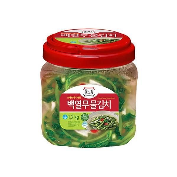 아삭 백열무물김치 1.2kg(PET)  종가  파 김장 요리 펜트리 쌀 간단 맛집 국물