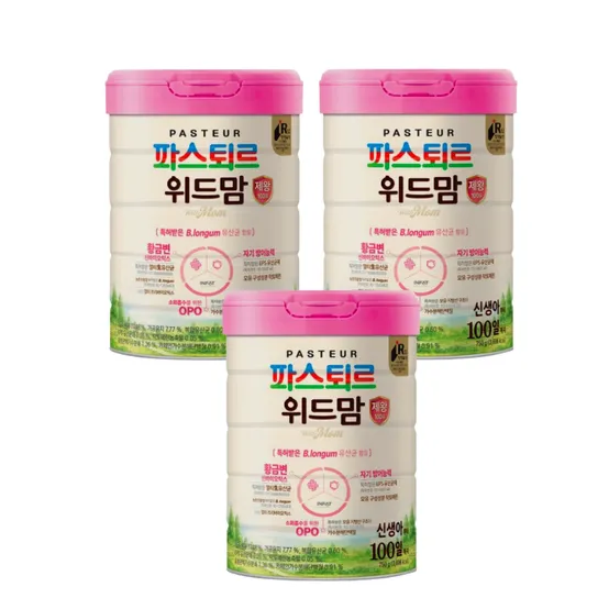 파스퇴르 위드맘 제왕 분유 100일 750g 3개