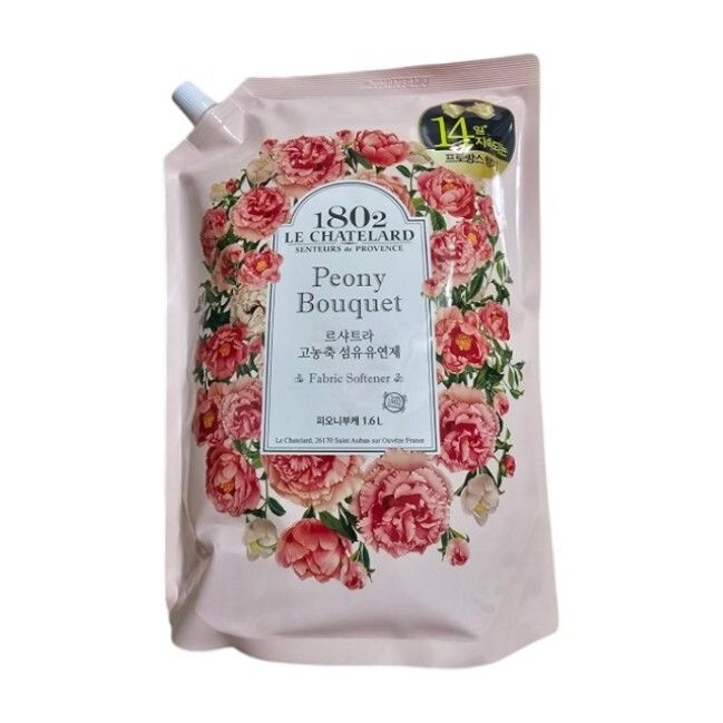 르샤트라1802 고농축 피오니부케 섬유유연제 리필 1600ml 3개