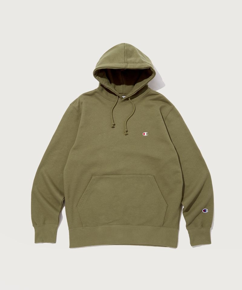 <매장정품> CHAMPION 베이직 C로고 후드 티셔츠 Normal Khaki CKTS3F501K2 288812