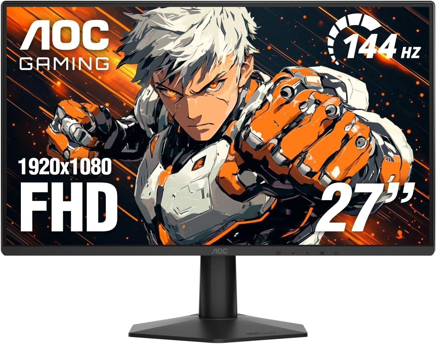 AOC 27G51F 27인치 게이밍 모니터 1920x1080 144Hz, IPS 패널, 콘솔 레디, 풀 HD, 3면 프레임리스, HDMI 2.0 1배, 디스플레이