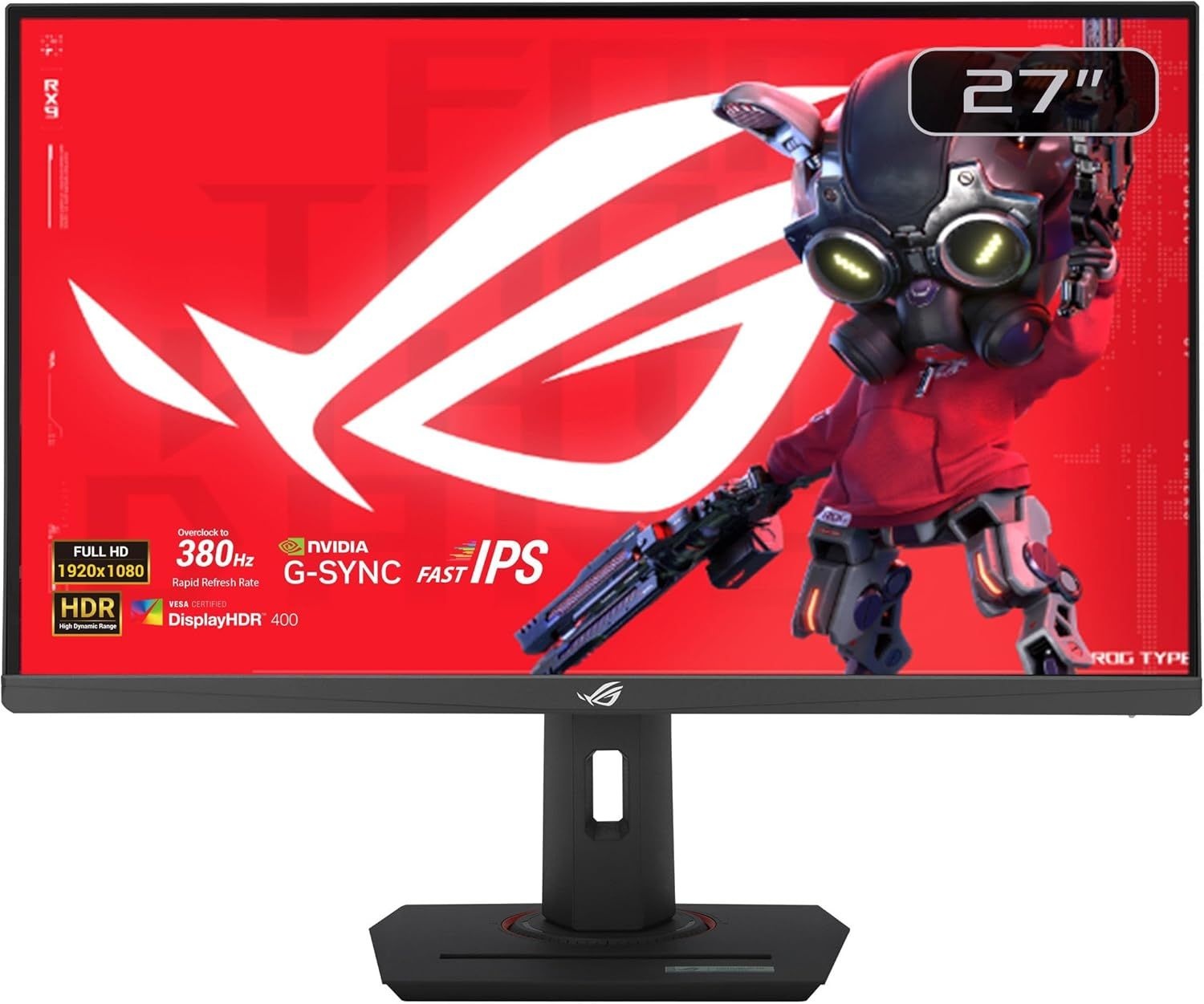 ASUS ROG Strix 27인치 1080P USB-C 게이밍 모니터(XG279CNS) - 풀 HD, IPS, 380Hz, 0.3ms, 익스트림 로우 모션 블러 동기화,