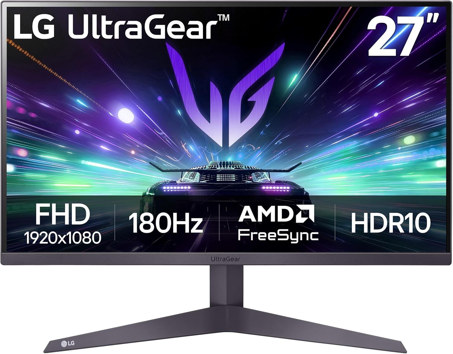 LG 27GS50F-B 27인치 FHD(1920 x 1080) 울트라기어 게이밍 모니터(180Hz, 1ms MBR, HDR10, AMD 프리싱크, HDMI, 디스플레이포트, 3면