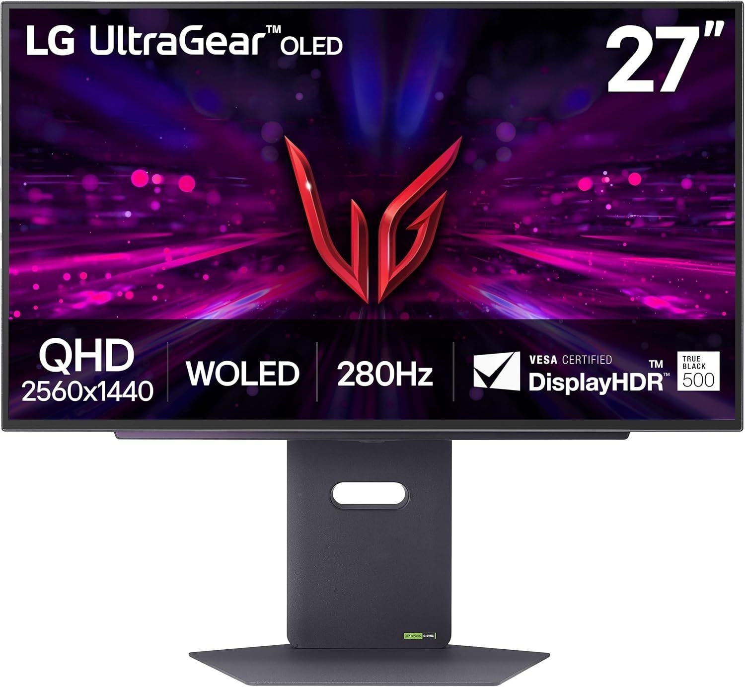 LG 27GX700A-B 27인치 울트라기어 QHD(2560 x 1440) OLED 게이밍 모니터, 280Hz, 0.03ms, 엔비디아 지싱크, AMD 프리싱크 프리미엄