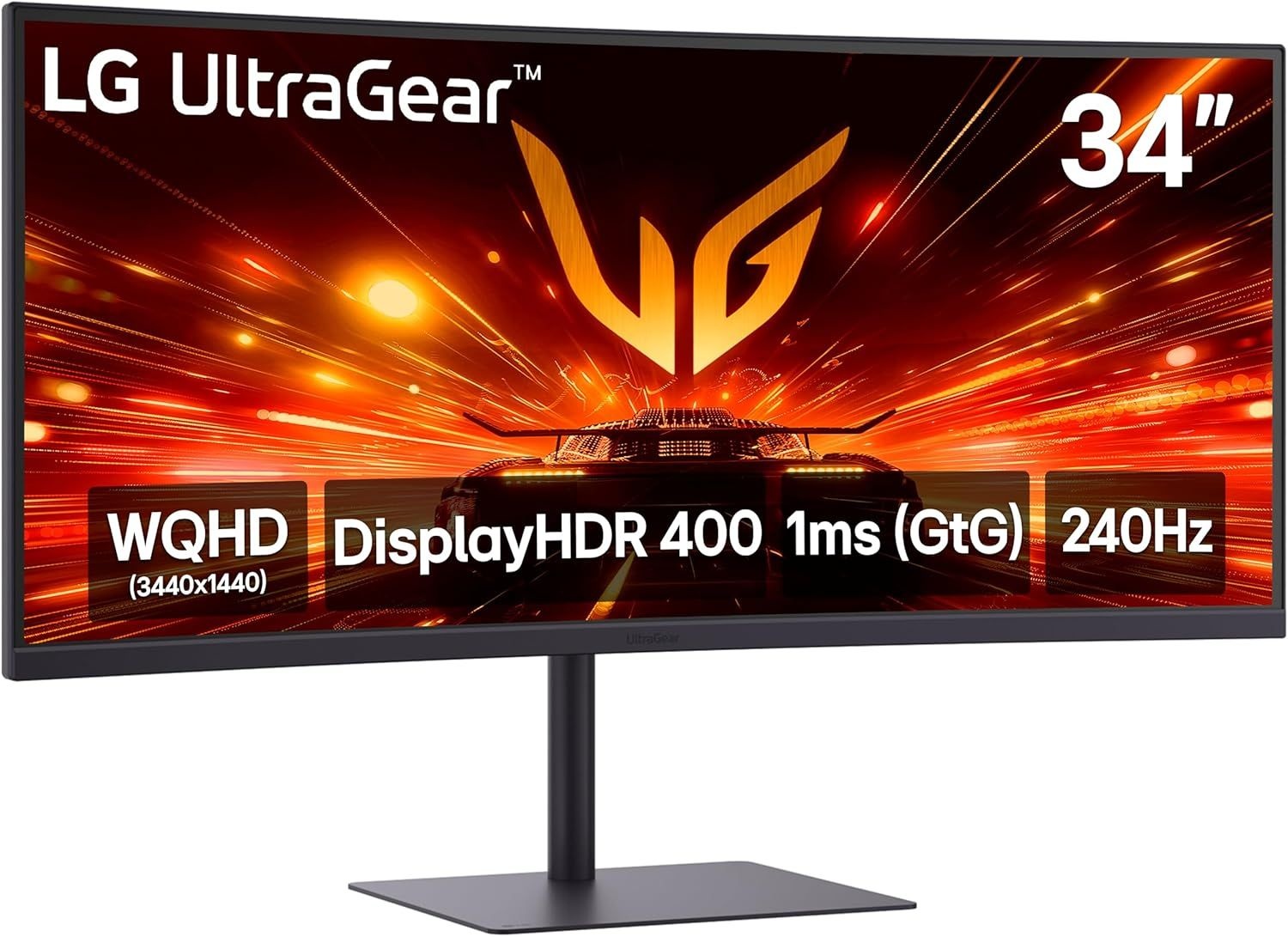 LG 34G630A-B 34인치 울트라기어 WQHD(3440 x 1440) 커브드 게이밍 모니터, 240Hz, 1ms, 프리싱크 프리미엄, 디스플레이 HDR 400,