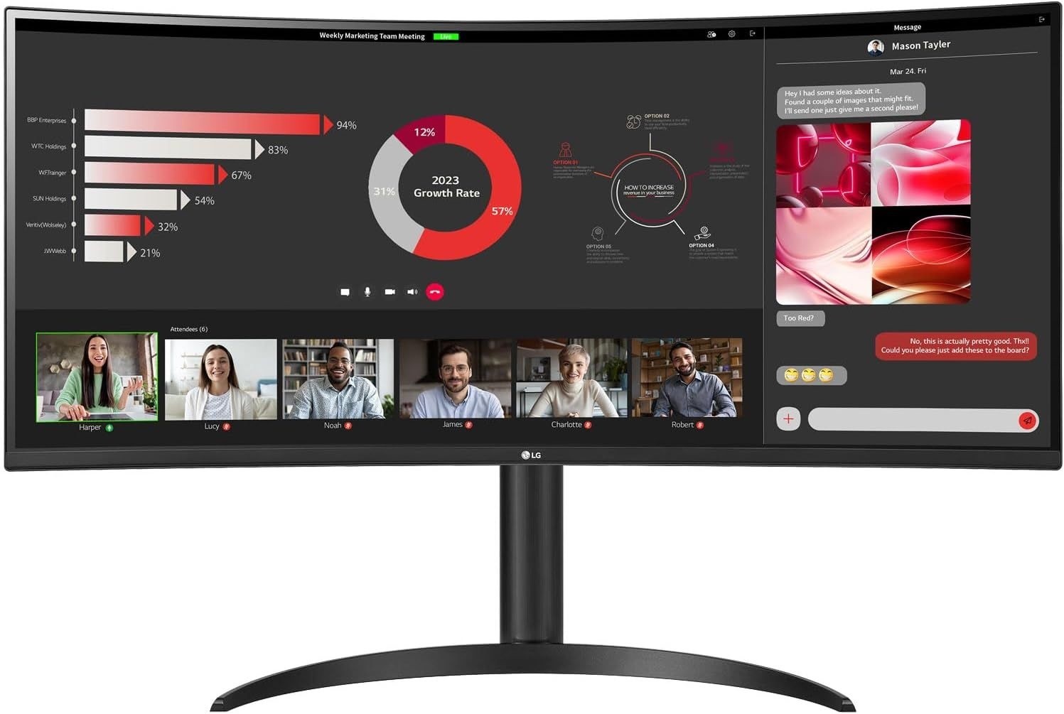 LG 34WR55QC-B 34인치 커브드 울트라와이드 WQHD HDR 10 100Hz 모니터(USB 타입-C, 3440x1440 디스플레이, 주사율, AMD 프리싱크,