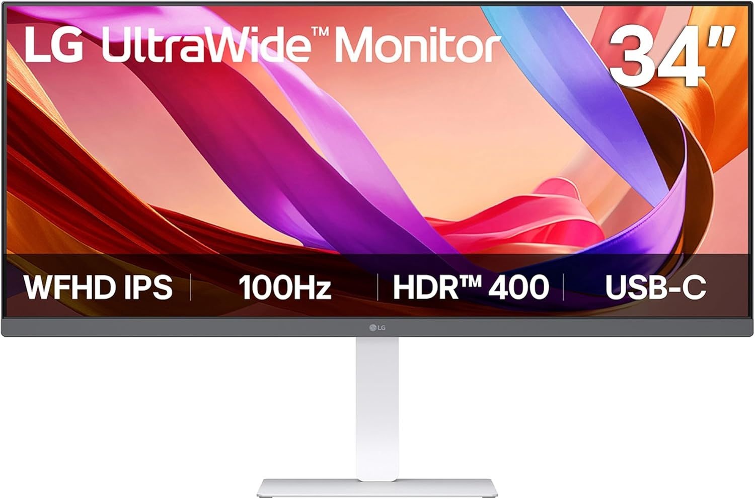 LG 34U530A-W 34인치 울트라와이드 WFHD (2560 x 1080) IPS 와이드 컴퓨터 모니터, 100Hz, VESA 디스플레이 HDR 400, HDMI,
