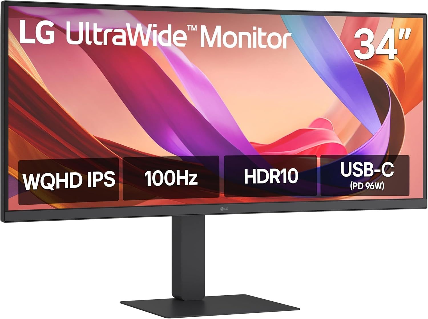 LG 34U650A-B 34인치 울트라와이드 WQHD (3440 x 1440) IPS 커브드 와이드 컴퓨터 모니터, 100Hz, HDR10, 내장 스피커, HDMI,