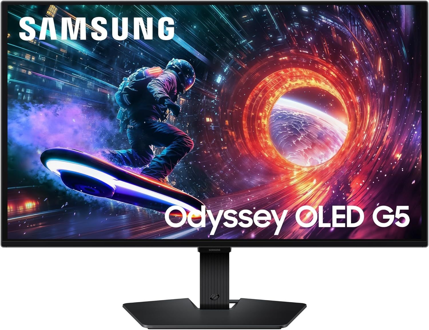 삼성 27인치 오디세이 OLED G5 (G50SF) QHD 및 QD-OLED 게이밍 모니터, 180Hz 주사율, 0.03ms(GtG) 응답 시간, NVIDIA G-Sync 호환,