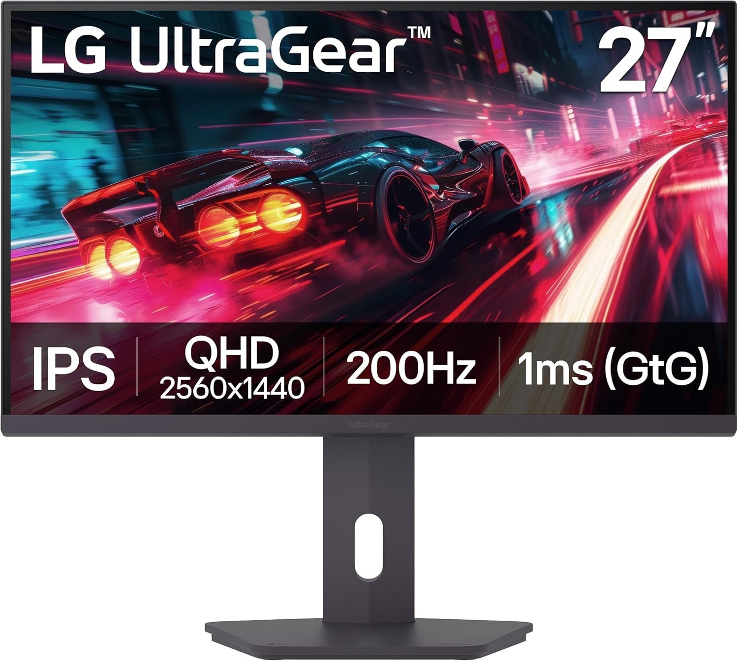 LG 27G610A-B 27인치 울트라기어 QHD(2560 x 1440) IPS 게이밍 모니터, 200Hz, 1ms, AMD 프리싱크 프리미엄, VESA 디스플레이 HDR (27G610A-B)