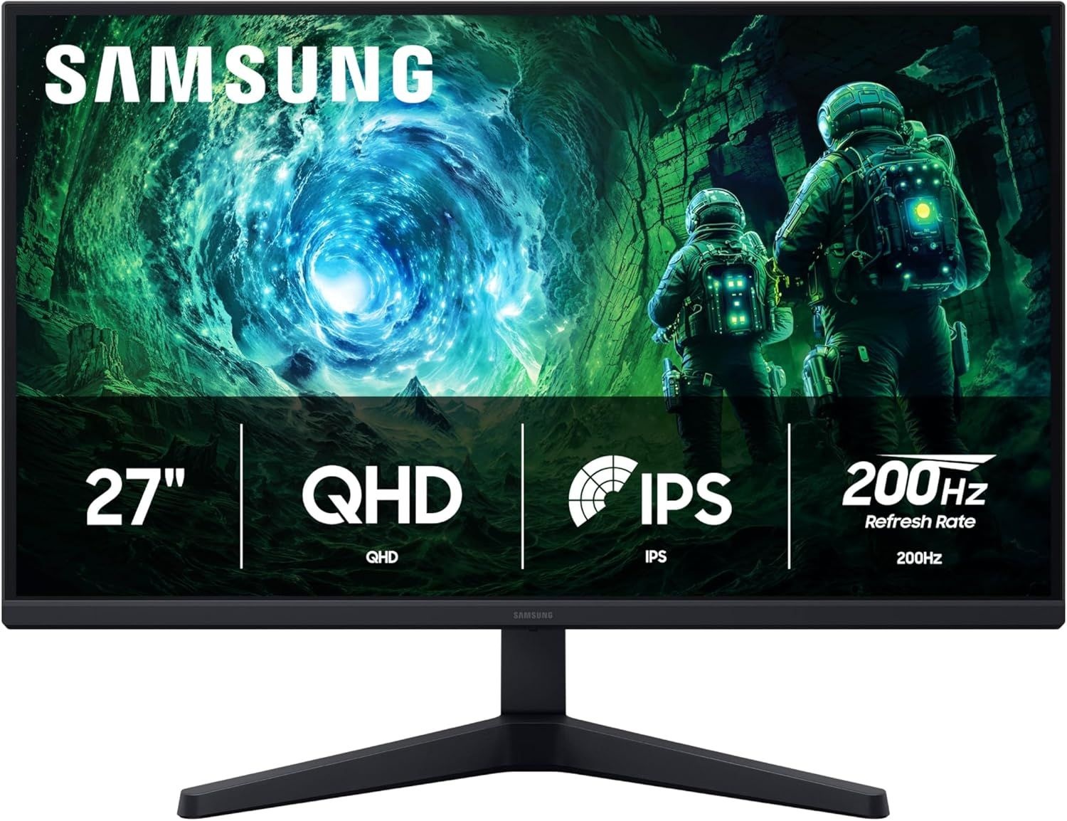 삼성 27인치 오디세이 G5 G53F QHD 해상도 게이밍 모니터, HDR10, 200Hz 주사율, IPS 패널, AMD 프리싱크TM 프리미엄, 블랙