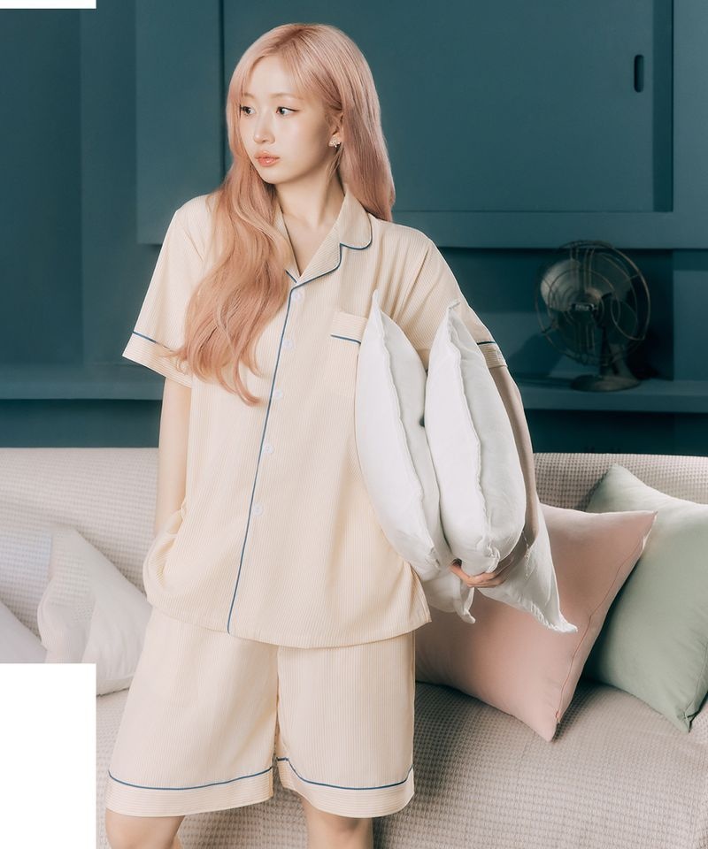 매장정품 6월 23일 배송 도씨 DOSSY 해원 pick2PACK 실크핏 클린 반팔 커플 잠옷 세트 5006649046 171467