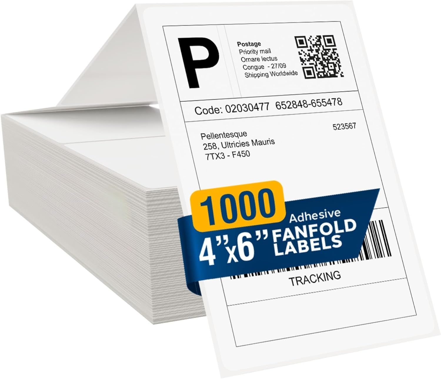 LabelMe 다이렉트 열 라벨 - 4x6 배송 라벨, 팬폴드 용지 USPS, FedEx, UPS용 프린터 (1000)