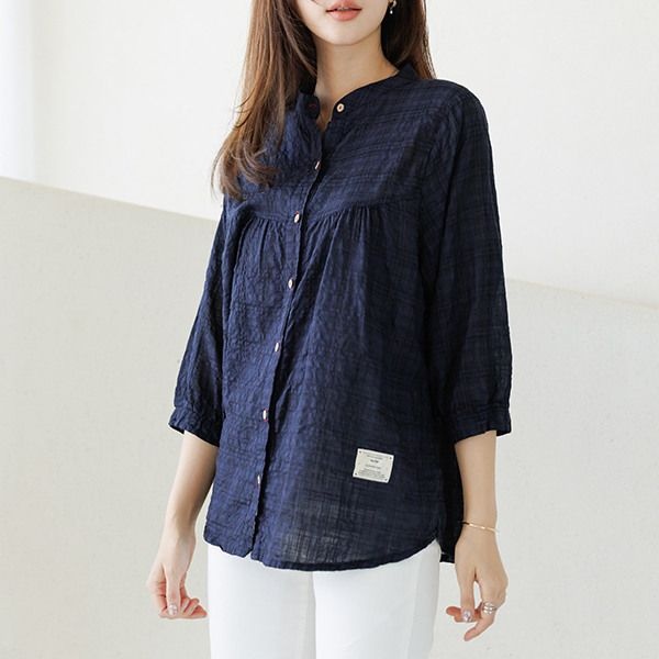 데드라 [패션플러스][데드라](110size)엘리온패치7부남방 TBF3099