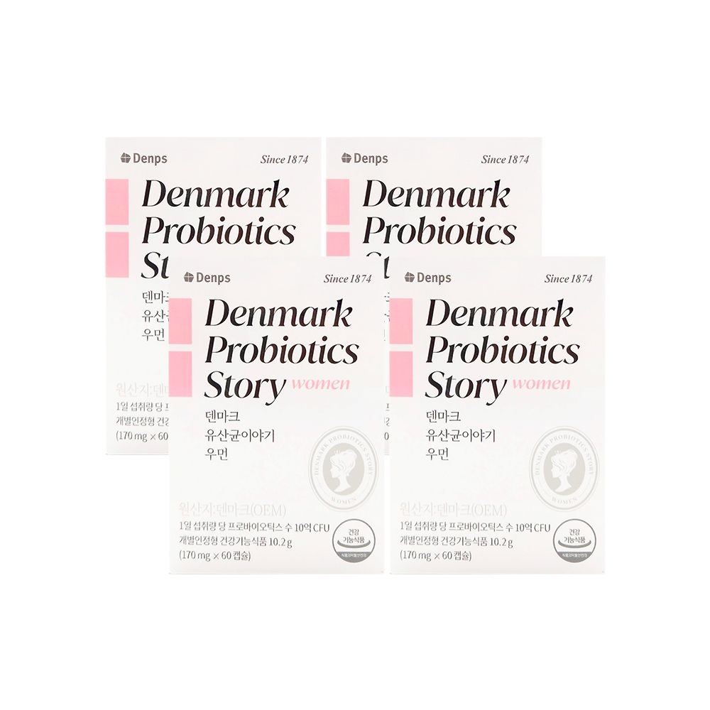 [오늘출발] 덴프스 덴마크 유산균이야기 우먼 170mg x 60캡슐 x 4박스