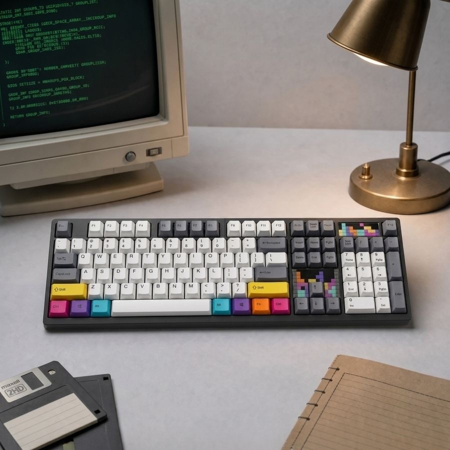 [해외] 바밀로 VA100 유무선 무선 기계식 키보드 105키 RGB 사무용 게이밍