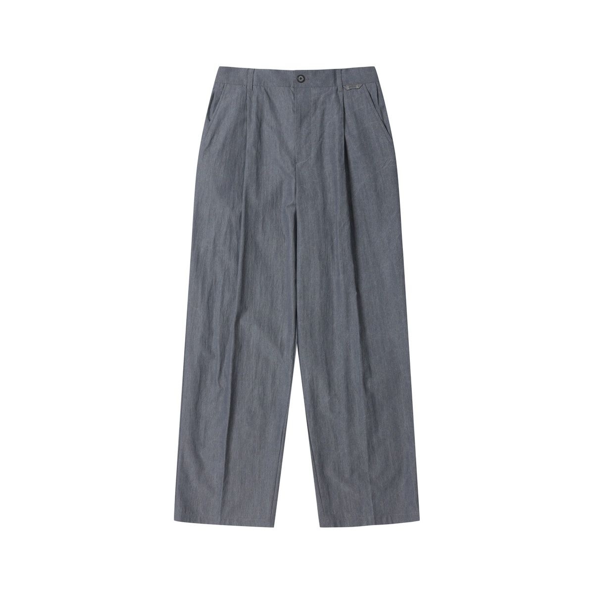 그레이 와이드 핏 다이드 레이온 팬츠 CWPAM25342GYX