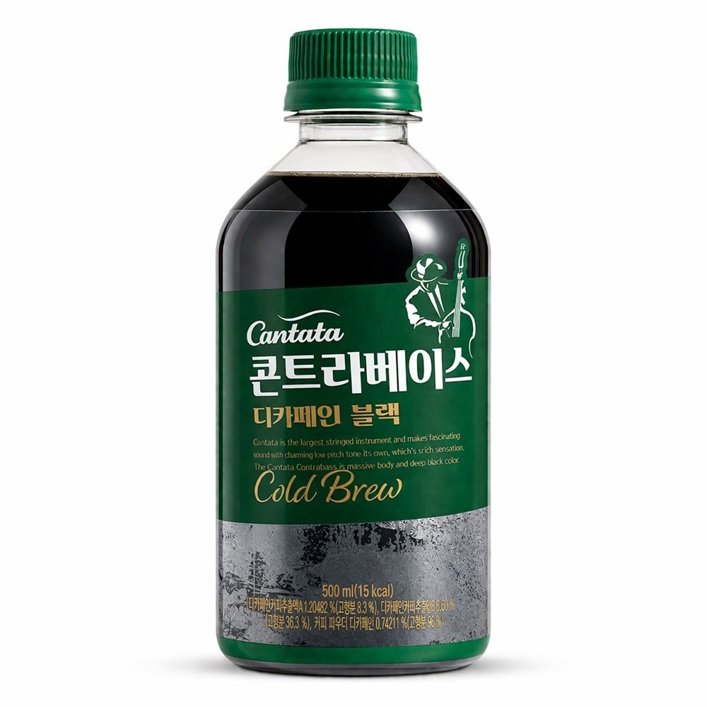 칸타타 콘트라베이스 디카페인 블랙 500ml 24페트