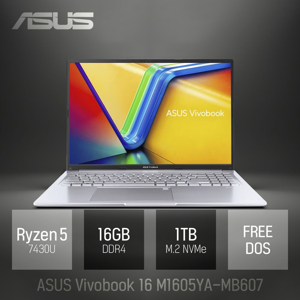 ASUS ⓒ ASUS 비보북 16 M1605YA-MB607 16GB 1TB / 16인치 대화면 포토샵 영상편집 업무용 노트북