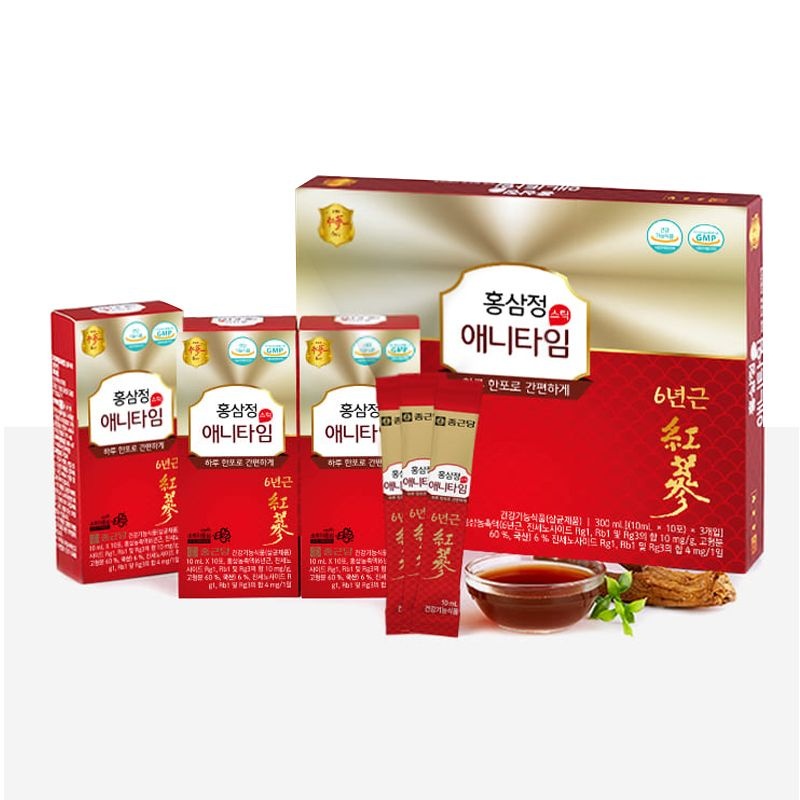 [롯데온] 종근당 하루한포 6년근 홍삼정 애니타임 스틱 30포 (23,900원/무배)